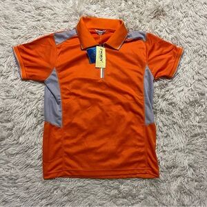 New Women’s Small Orange Tworoy Short Sleeve Horseback Riding Polo Shirt